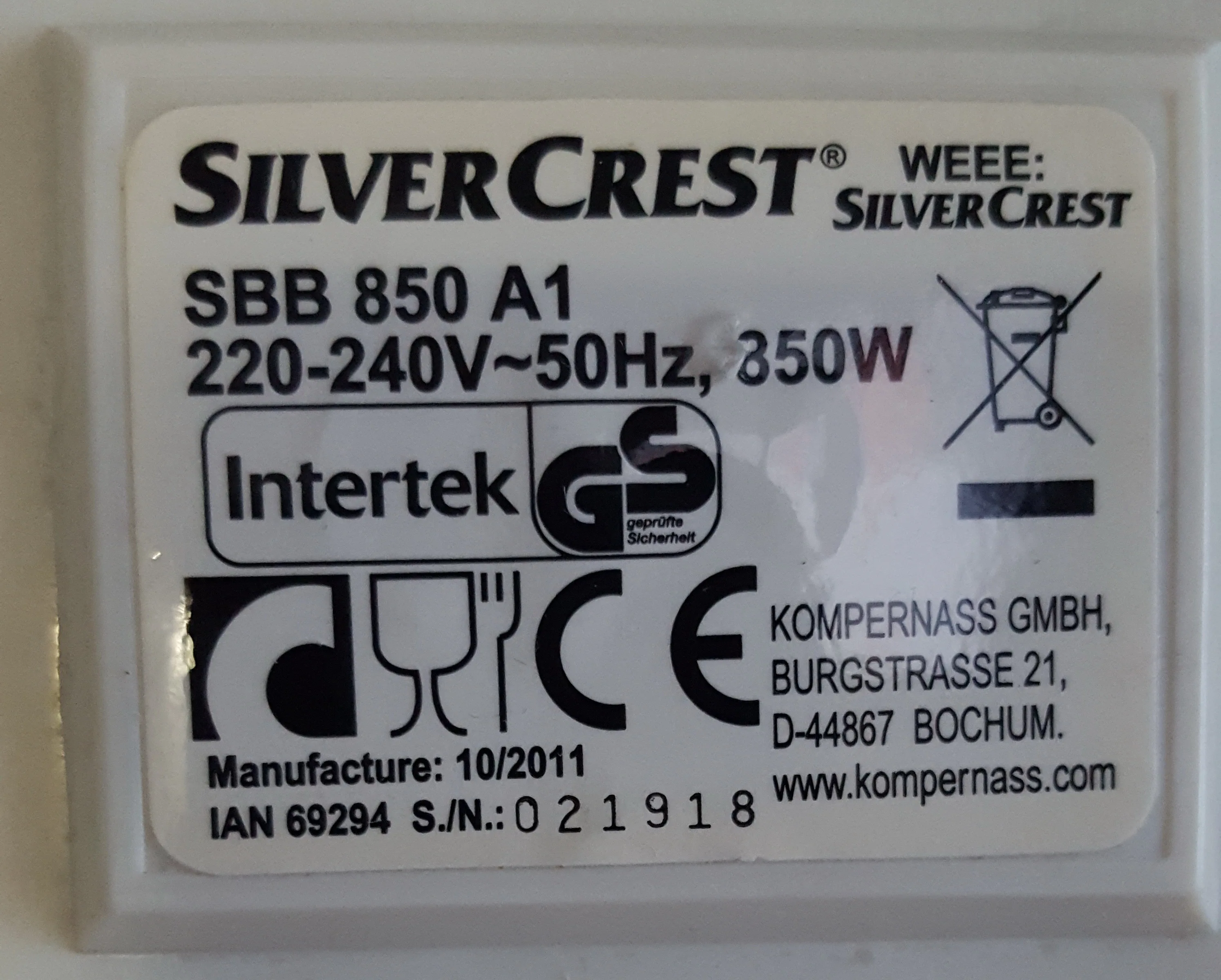 Полиуретановый (не резиновый) приводной ремень для хлебопечки Silvercrest SBB 850 A1 2