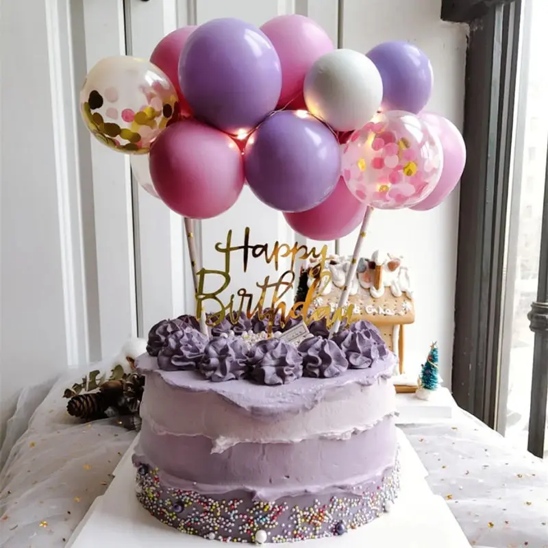 Globo de decoración para pastel, confeti con forma de nube, para fiesta de  cumpleaños, postre, Baby Shower, suministros para pastel de boda, 10 Uds. -  AliExpress