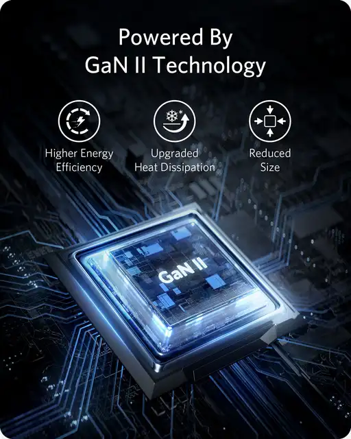 Anker PowerPort III 65W 2-Port USB-C GaN Charger, Compact Power Supply with Fast Charging Power - Hình ảnh 6