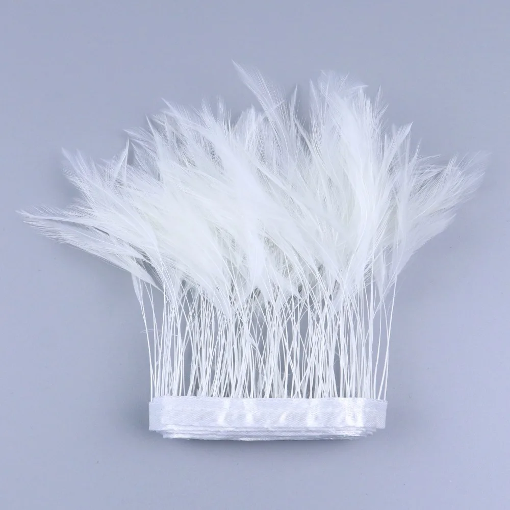 JB0502012 white chicken necklace feather trims 1
