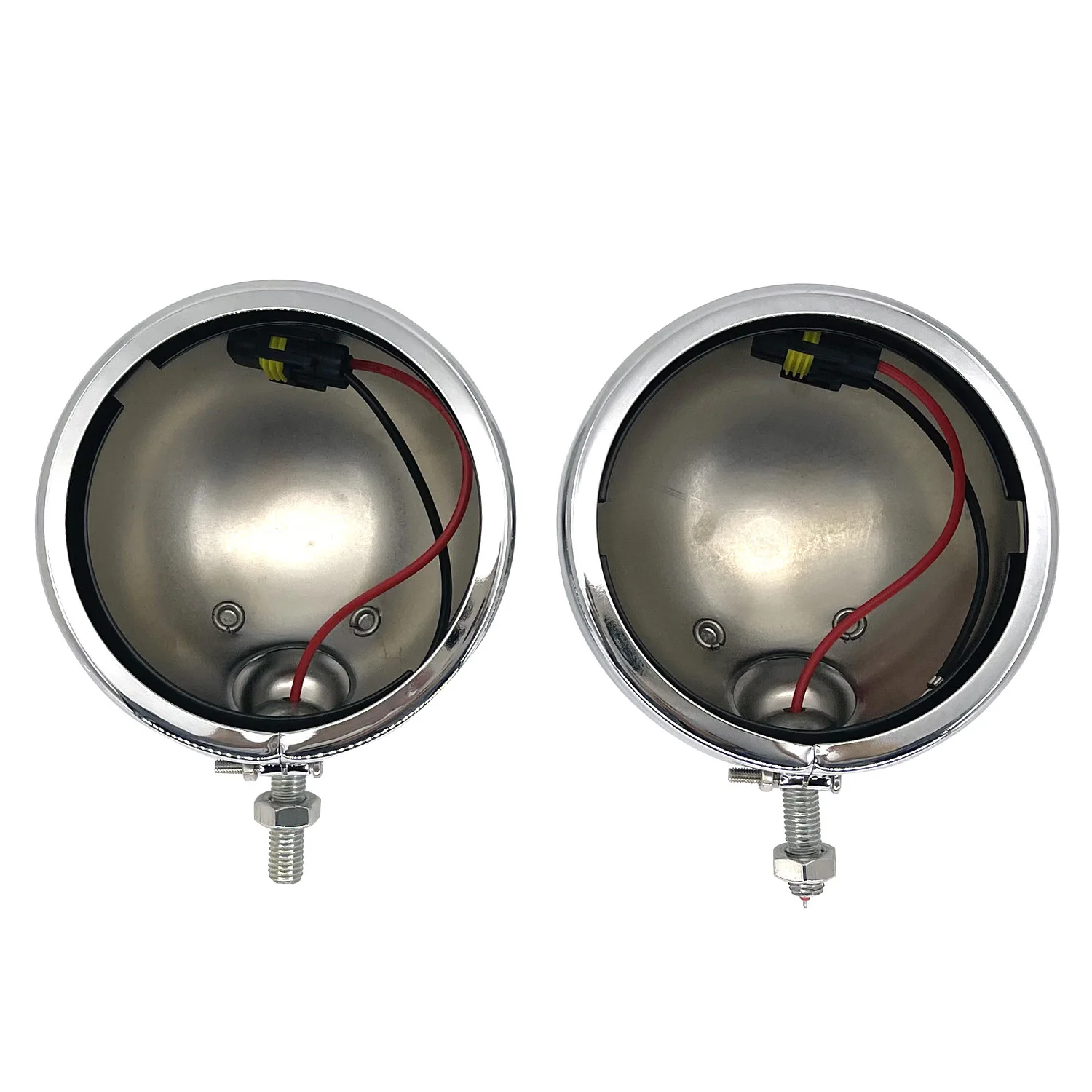 

2x 4.5'' Fog Driving Light Outer Cover Housing Bracket Holder For Harley Electra Glide