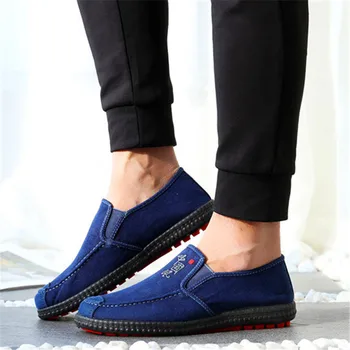 

New men's canvas shoes a pedal lazy fashion casual comfortable Chinese style dad shoes