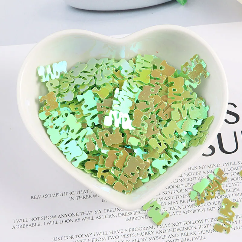 LC/Letter LOVE sequins/15 грамм блестки ПВХ плоские для DIY Изготовление карточек цветная коллекция