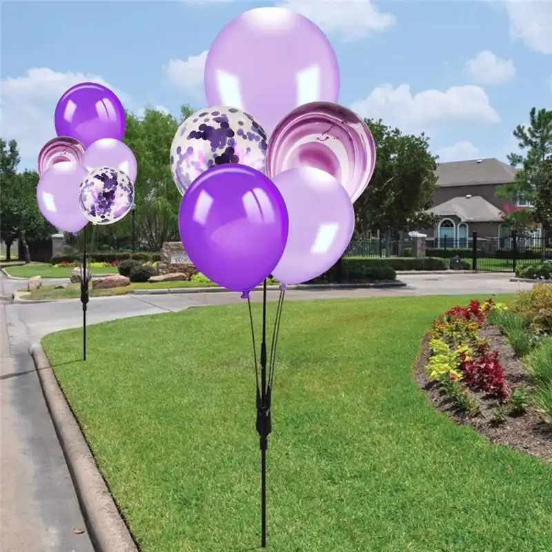 62pcs purple latex balloons agate confetti balloons birthday