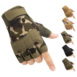 Military Army Tactical Gloves Anti-Slip Outdoor Sports Men's Fingerless Gloves Fighting Climbing Field Training Bicycle Mittens