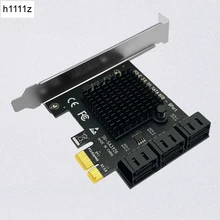 Chi a Mining 6-portowa karta rozszerzeń SATA 3 karta rozszerzeń PCI Express PCI-E SATA PCIE 1X do adaptera SATA3 6Gb dodaj kartę do dysku twardego SSD