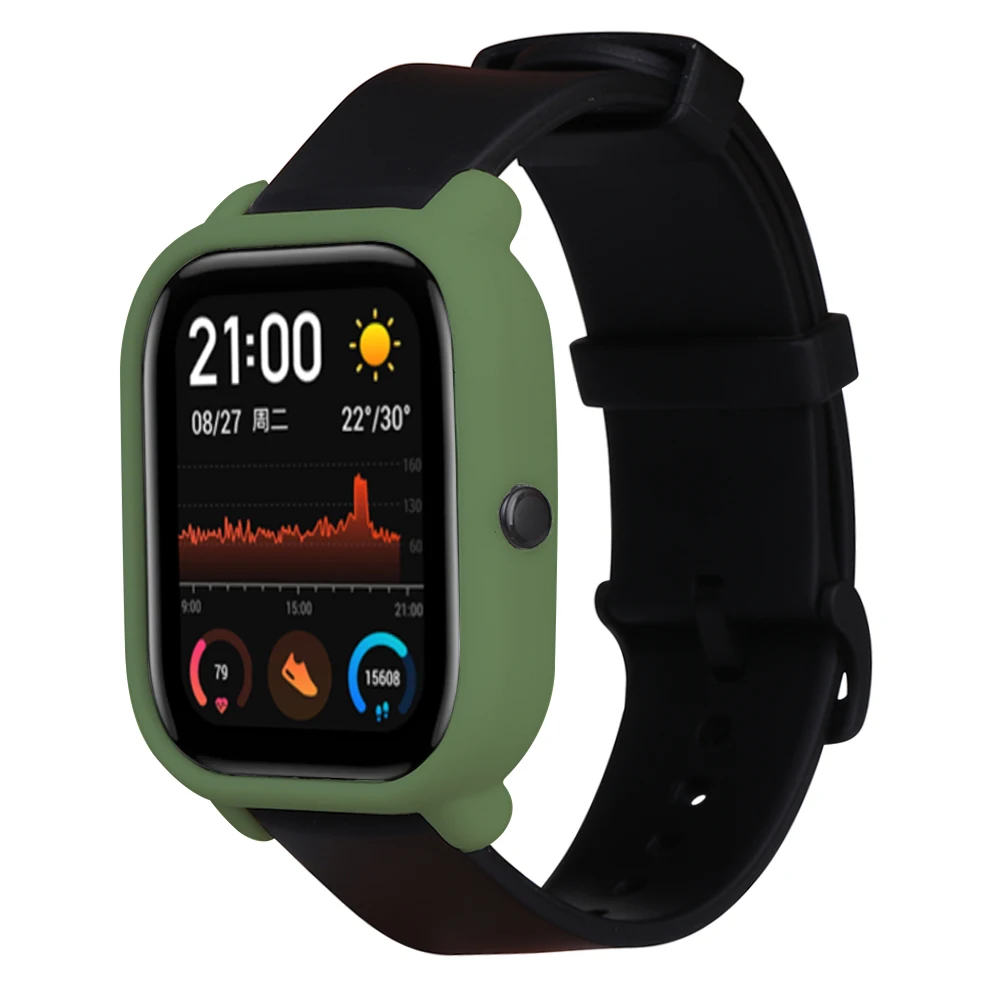 2в1 силиконовый защитный чехол спортивный ремешок для Xiaomi Amazfit Gts Smart Watch Band 20 мм сменный Браслет+ чехол