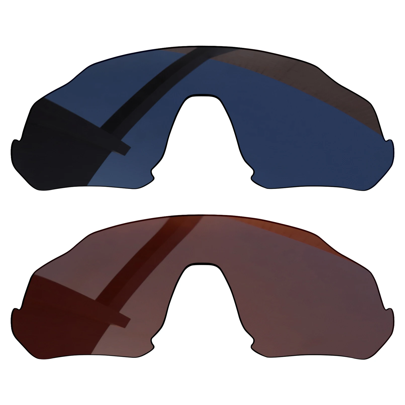 Alphax 2 Paia Lenti Di Ricambio Polarizzate Passo Nero E Marrone Sabbia Per-Oakley Flight Jacket Oo9401 Frame