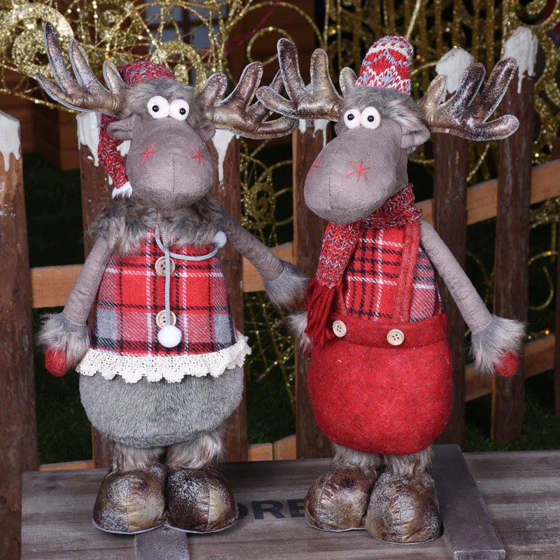 Christmas Santa Claus/Snowman Dolls Standing Navidad Figurine Christmas tree Ornaments Kids Gifts Toy