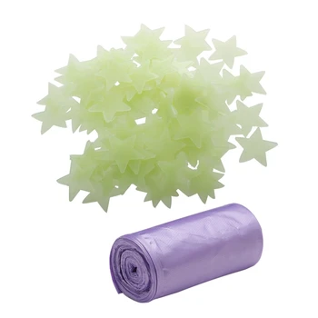 

1 Rolls 50 x 46 cm Garbage Bags Single Color Plastic Trash Bags Disposable Plastic Bag Purple & 100 PIECES DO-IT-YOURSELF Bedroo