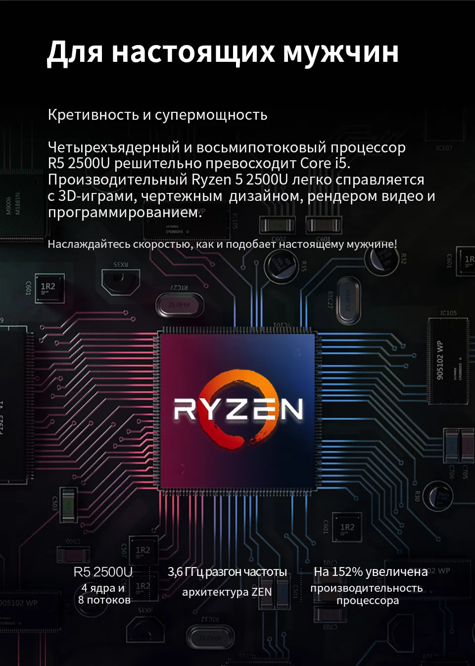 Ноутбук 15,6 дюймов MAIBENBEN XUANMAI15 AMD Ryzen 5 2500U/Radeon Vega8 graphics/8ГБ/480ГБ SSD/белый цвет/DOS