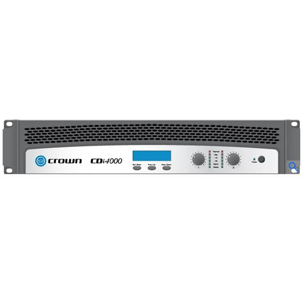 Crown CDi 4000 전력 증폭기, 온보드 DSP, 사용자 정의 프리셋, 출력 전압 70V 가변, 2 채널 1200W