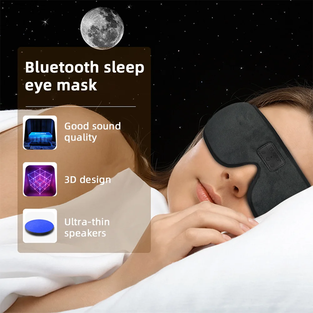 3D наушники музыка для сна Bluetooth беспроводная гарнитура с маской глаз Tereo повязка