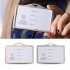 1PC Aluminum Alloy Work Name Card Holders Business Work Card ID Badge Lanyard Holder Hot Vertical Metal ID Business Case 3