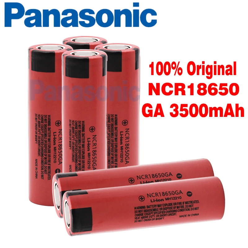 Panasonic NCR 18650GA 30A разрядка 3,7 V 3500mAh 18650 перезаряжаемая батарея фонарик плоский верх литиевая батарея