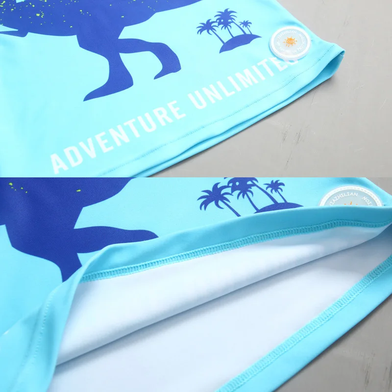 Children's Swimsuit Boys Dinosaur Long-sleeved Sunscreen Quick-drying Bathing Suit Kid Swimming Suit Toddler Baby Swimwear children swimsuits