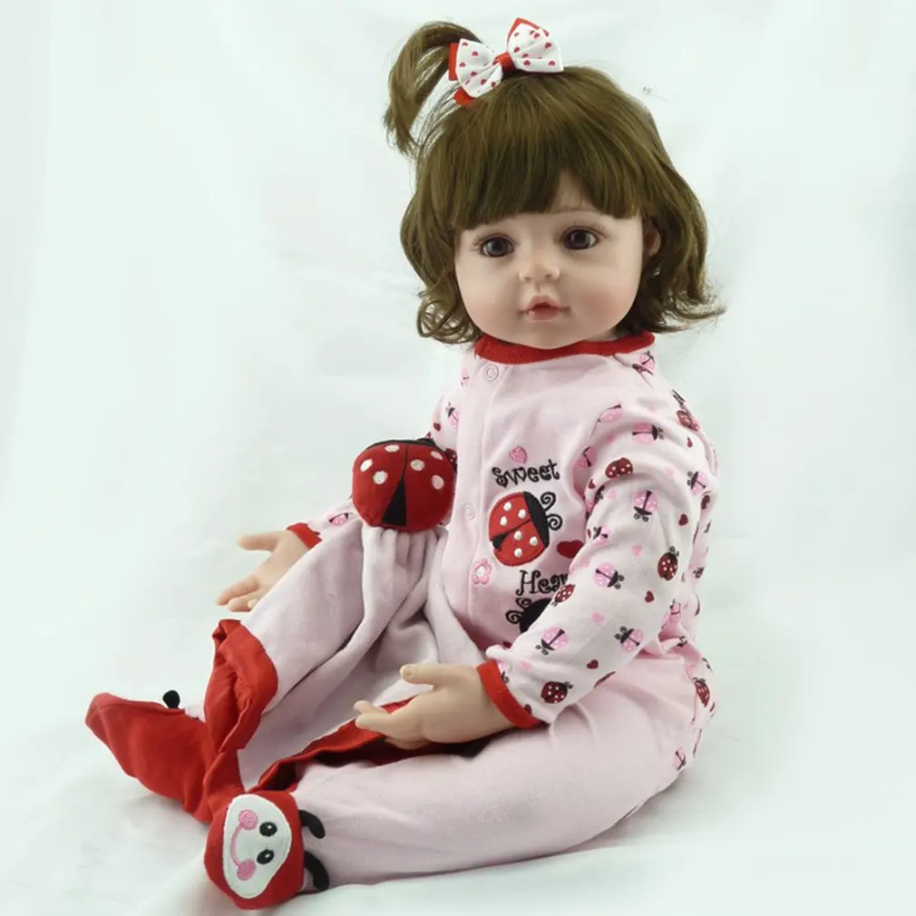 Новорожденный 48 см/60 см силиконовая кукла bebe Кукла реборн милая плюшевая игрушка девочка дарит ребенку лучший подарок на Рождество и день рождения ребенка