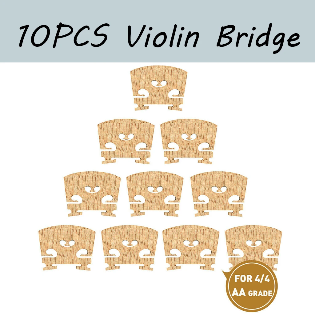 

10pcs Violin Bridge AA Grade Maple Wood Regular Acoustic Violin Bridge For 4/4 Violin Use