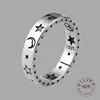 s925 Sterling Silver Rings for Women vantage adjustable stars moon Geometric 925 Silver Wedding Fine Jewelry Minimalist Gift ► Photo 3/5