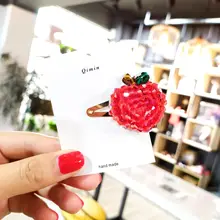 Южная Корея повязка на голову с фруктами Детская повязка для волос BB заколки Namdaemun Pom милый Вишневый бисерный браслет девушки взрыва головной убор