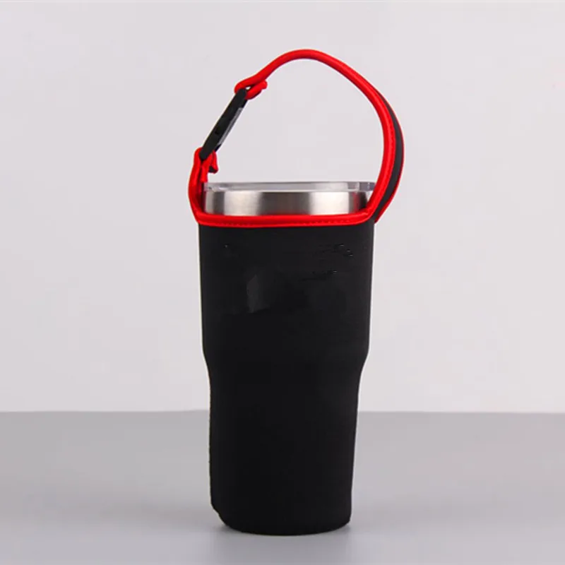 black sleeve 2 Защита от проливов крышка закупорка бутылок крышка рукава ручки держатель кружки сумка для 30 rtic кружка Yeti чашка для воды - Цвет: black sleeve 2