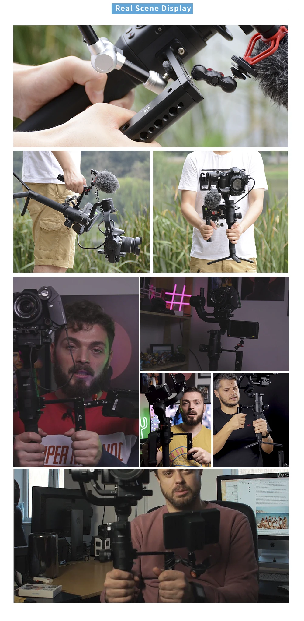 DIGITALFOTO DJI RONIN S SC gimbal аксессуары для шеи Расширительная ручка 1/4 резьбовое соединение светодиодный светильник монитор и микрофон