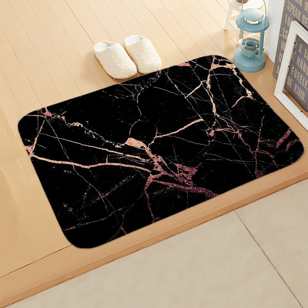 

DropShipping Flannel anti-slip Mats Geometric printed Rectangular Mat 40*60cm Entrance Doormats Washable Kitchen Floor Bathroom