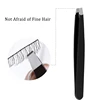 1PC Eyebrow Tweezer Hair Beauty Slanted Puller Stainless Steel Eye Brow Trimmer Clips Pro Hair Removal Makeup Tool Flat Tip ► Photo 3/6