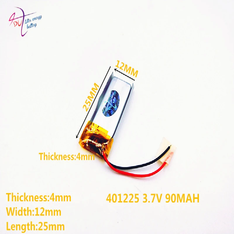 SD 041225 401225 маленькая емкость литий-полимерный 3 7 v 90mah полимерный литиевый