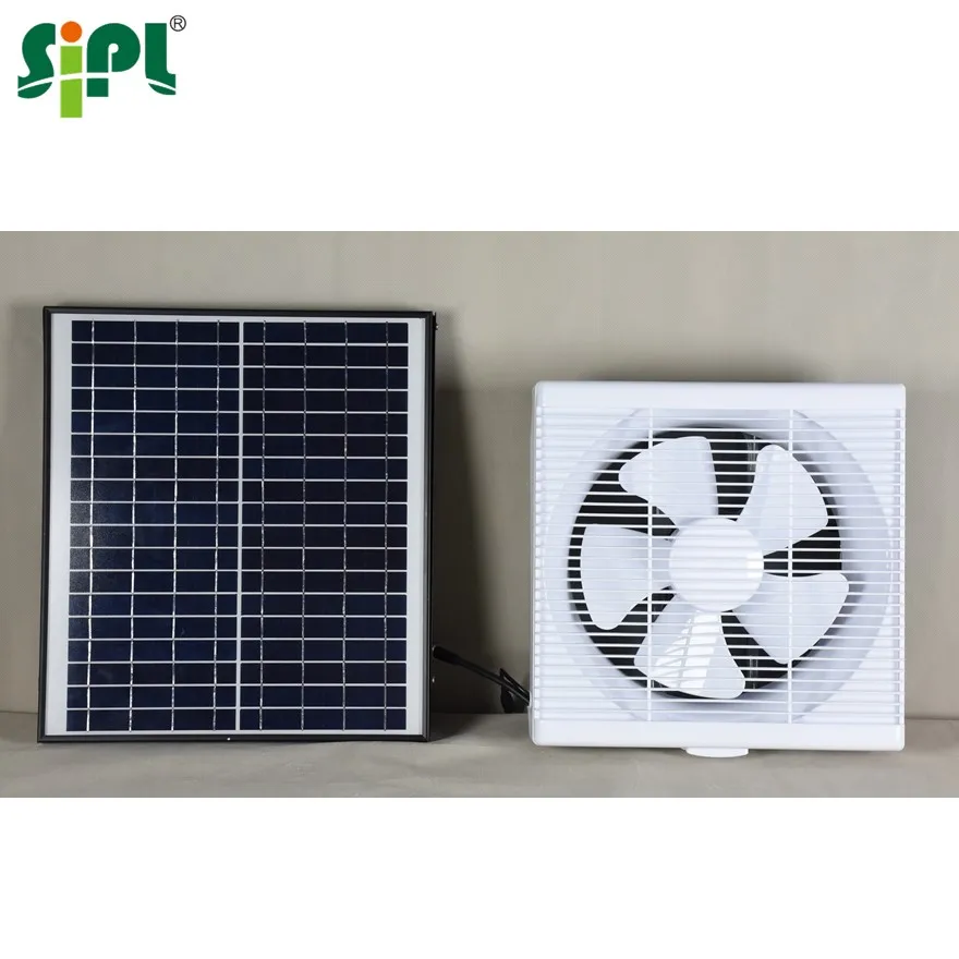 Sunny Vent Tool Green Home Appliance 10' 20W Energy Saving Solar Powered  Wall Mount Kitchen Exhaust Fan Louvered Attic Gable