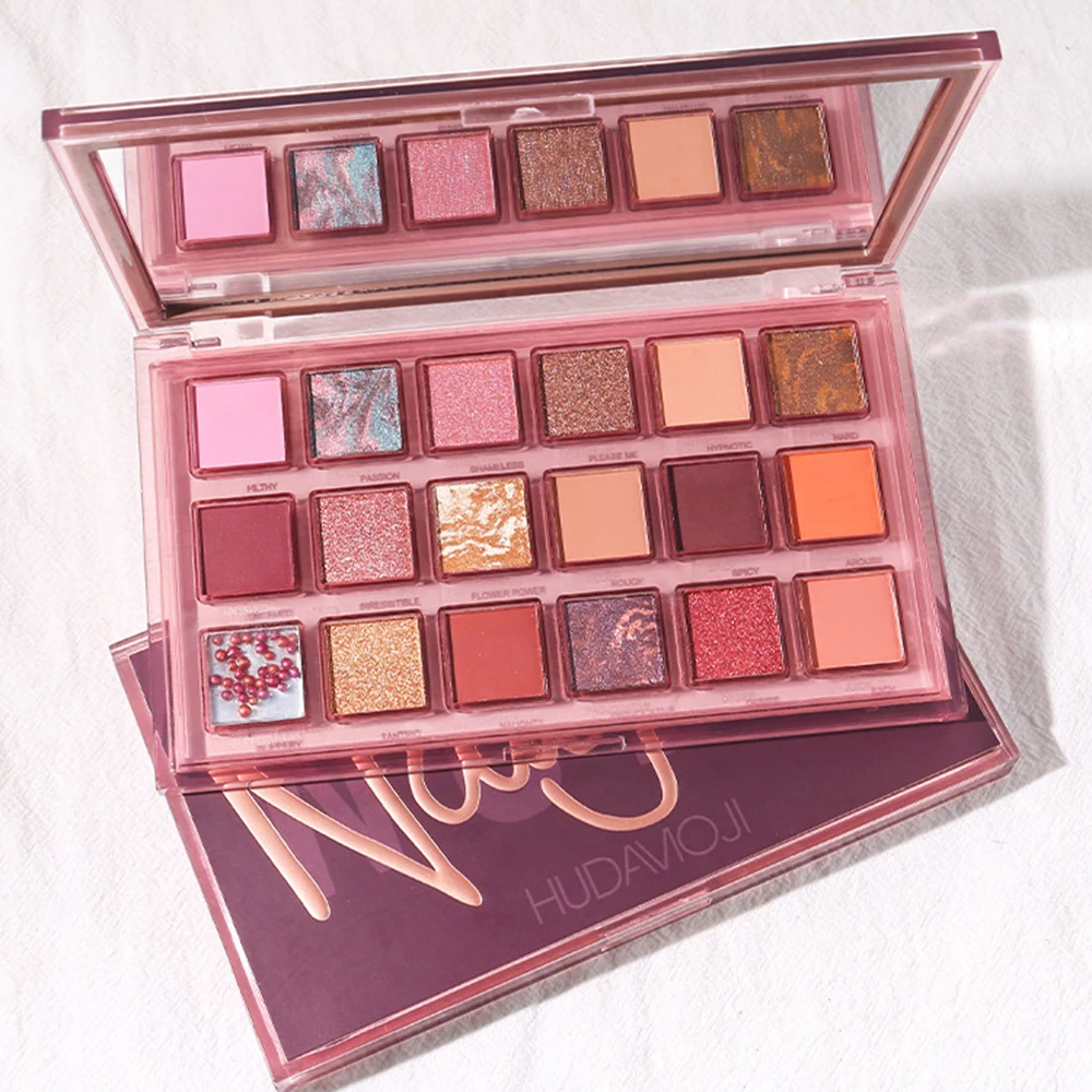 Eye Shadow Eye Shadow Plate 18 Colors Professional Women Eye Shadow Cosmetic Waterproof Long Lasting Pomegranate Seeds Eyeshadow Palette Makeup