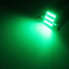 Luzes da lâmpada da placa de licença t10 kit verde automático led pacote 12v 13x carro dome