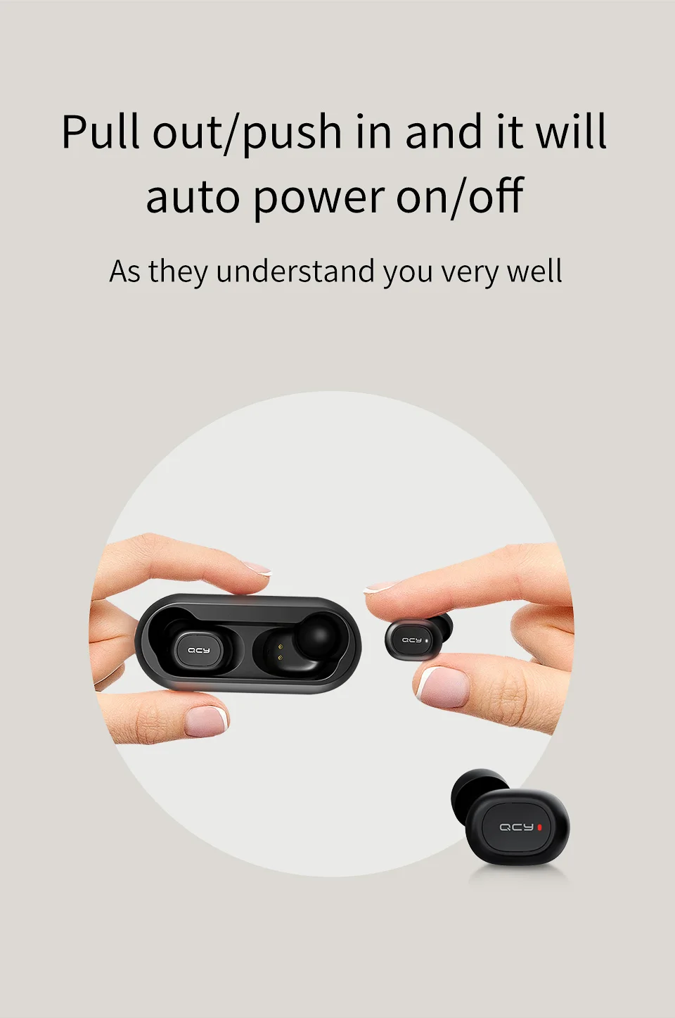 Xiaomi mijia QCY QS1 T1C Mini Dual V5.0 беспроводные наушники Bluetooth стерео звук наушники с двойным микрофоном и зарядным устройством