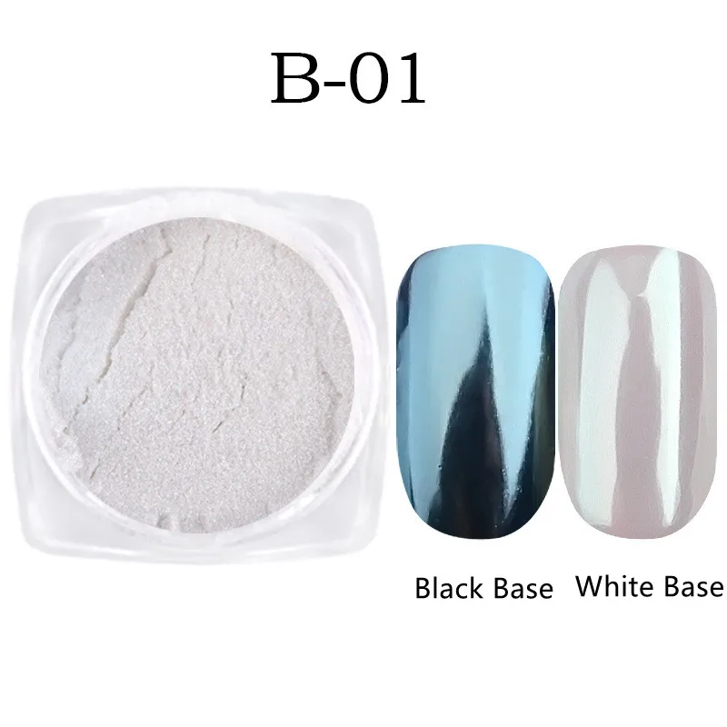 White Pearl Chrome Nail Powder, Pearlescent White Nail Art Jewelry Glitter  Powder Symphony Mermaid Pearl Neon Nail Powder, The Powder Is Fine and  Shiny, Healthy & Long-lasting for Nail Art Decorations ONE