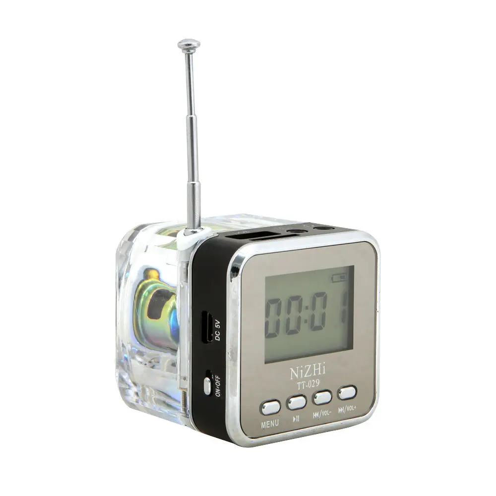 Мультимедиа UXCELLMO NiZHi TT-029 цифровой fm-радио, Часы Будильник USB TF Музыка Mp3 плеер мини динамик