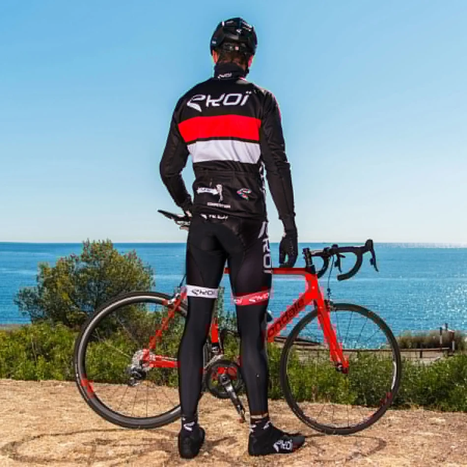 ekoi men cycling suit bike clothes triathlon thereal fleece cycling clothing winter cycling equipment long sleeve sets keep warm