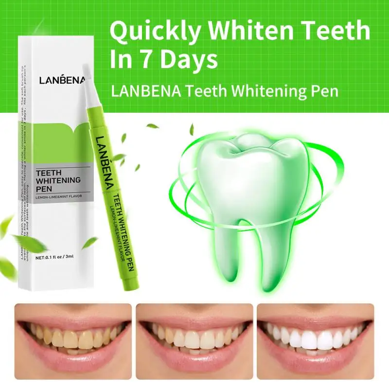 

LANBENA Lime Mint Tooth Brush Clean Tooth Stains Teeth Whitening Pen 3ml TSLM1