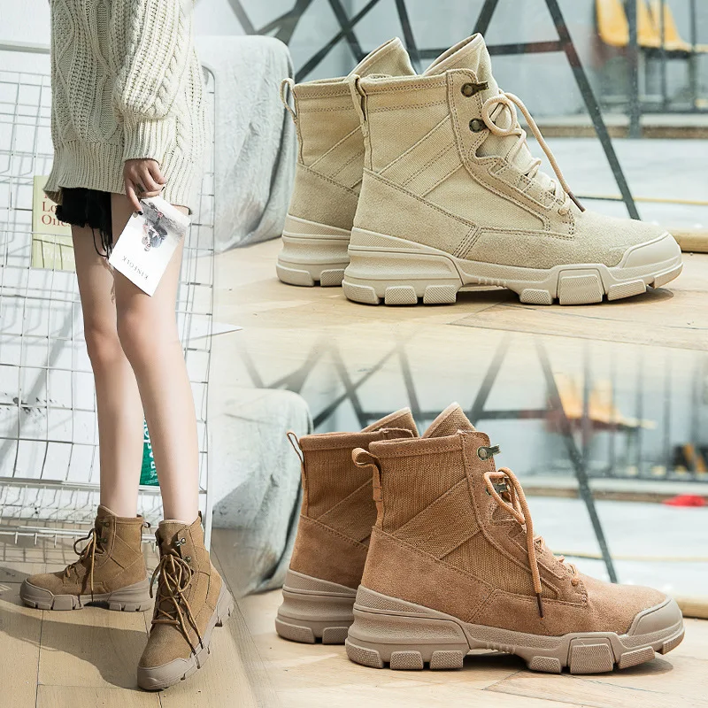 

2019 New Martins Female English Style Students Korean version of Joker Female Boots Spring and Autumn Short Boots High Tide
