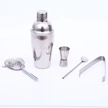 

GUIBOBO Cocktail Shaker Set 5 Tools 550ml Stainless Steel For Professional Bar Tender Pub Drinking