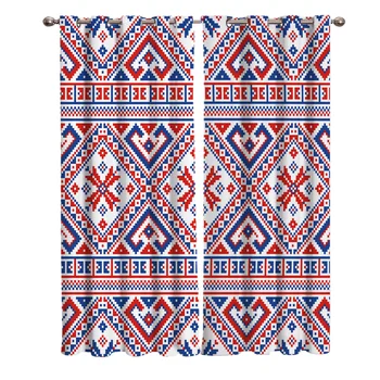 

Christmas Theme Scandinavian Style Snowflake Pattern Blackout Window Curtains Living Room Curtain Kitchen Blackout Curtains