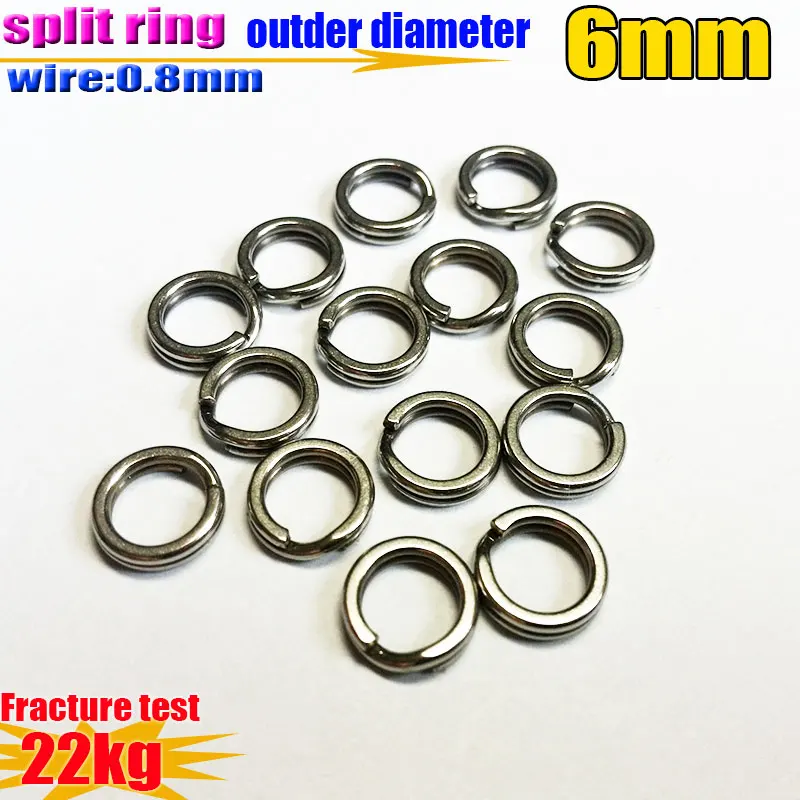 2019new рыболовные приманки с раздельными кольцами Размер: wire0.8mm OD6mm Количество: 200 шт/лот 304 нержавеющая сталь