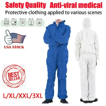 

Reusable Coverall Hazmat Suit Protection Protective Disposable Protective Clothing Anti bacterial Work Medical Isolation Suit