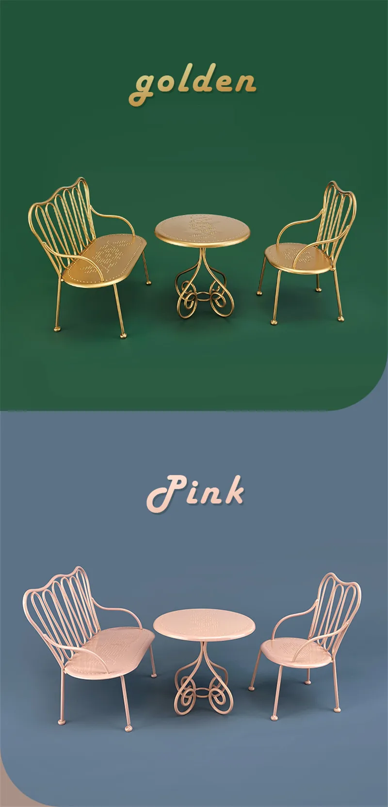 Aizulhomey LOL Blyth Doll Accessories 1/6 Iron Coffee Table Kitchen Chair Dollhouse Furniture Toys Bjd Play House Gifts for Kids Aizulhomey LOL Blyth Doll Accessories 1/6 Iron Coffee Table Kitchen Chair Dollhouse Furniture Toys Bjd Play House Gifts for Kids