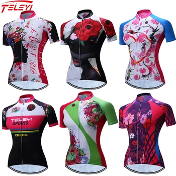 

NEW Women Cycling Jersey Bike Tops Shirt Summer Short Sleeve MTB Cycling Clothing Ropa Maillot Ciclismo Racing Bicycle Clothes