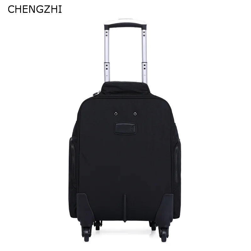 CHENGZHI 16 дюймов нейлоновая сумка для багажа на колесиках, сумка для путешествий с колесами, сумка для чемодана на колесиках