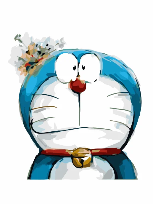 Balala DIY Doraemon Coortoon Современная живопись по номерам настенные художественные плакаты картины для гостиной Декор без рамы холст - Цвет: Синий