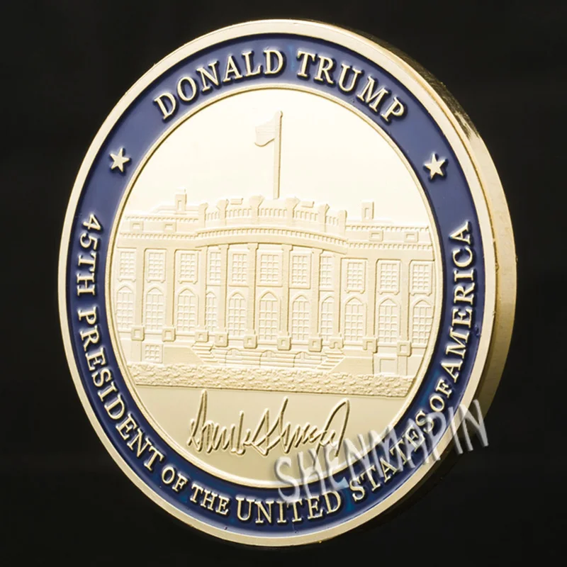 Дональд Трамп Capitol холм, торжественная монета, герметизированная печать, Соединенные Штаты, золотые коллекционные монеты Liberty