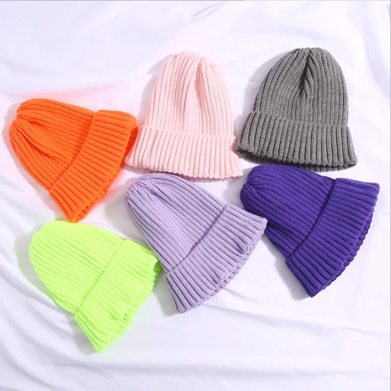 winter beanie MYZOPER 2019 New Street Dance Korean Version Hip Hop Beanie Solid Color Keep Warm Unisex Simple Knitted Hat Adult Cap fisherman skully