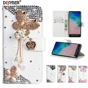 

Rhinestone Bling Diamond Flip Leather Case For Samsung Galaxy S10 A20 E 5G S9 S8 Plus Note 10Pro A10 A30 A40 A50 A70 M10 M20 M30