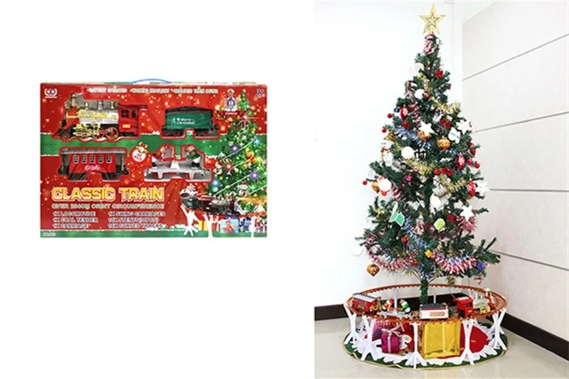 

Electric Christmas Rail Train Electric Light And Sound Train Children Christmas Gift Toy